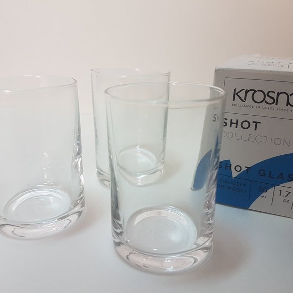 Krosno - Set of 6 clear shot glasses - Barware Drinkware Kitchen Dining Glass - Picture 8 of 10